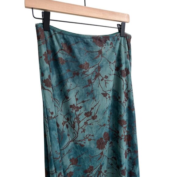 Cider High waist mesh floral mini skirt with elastic waist band - Picture 2 of 6